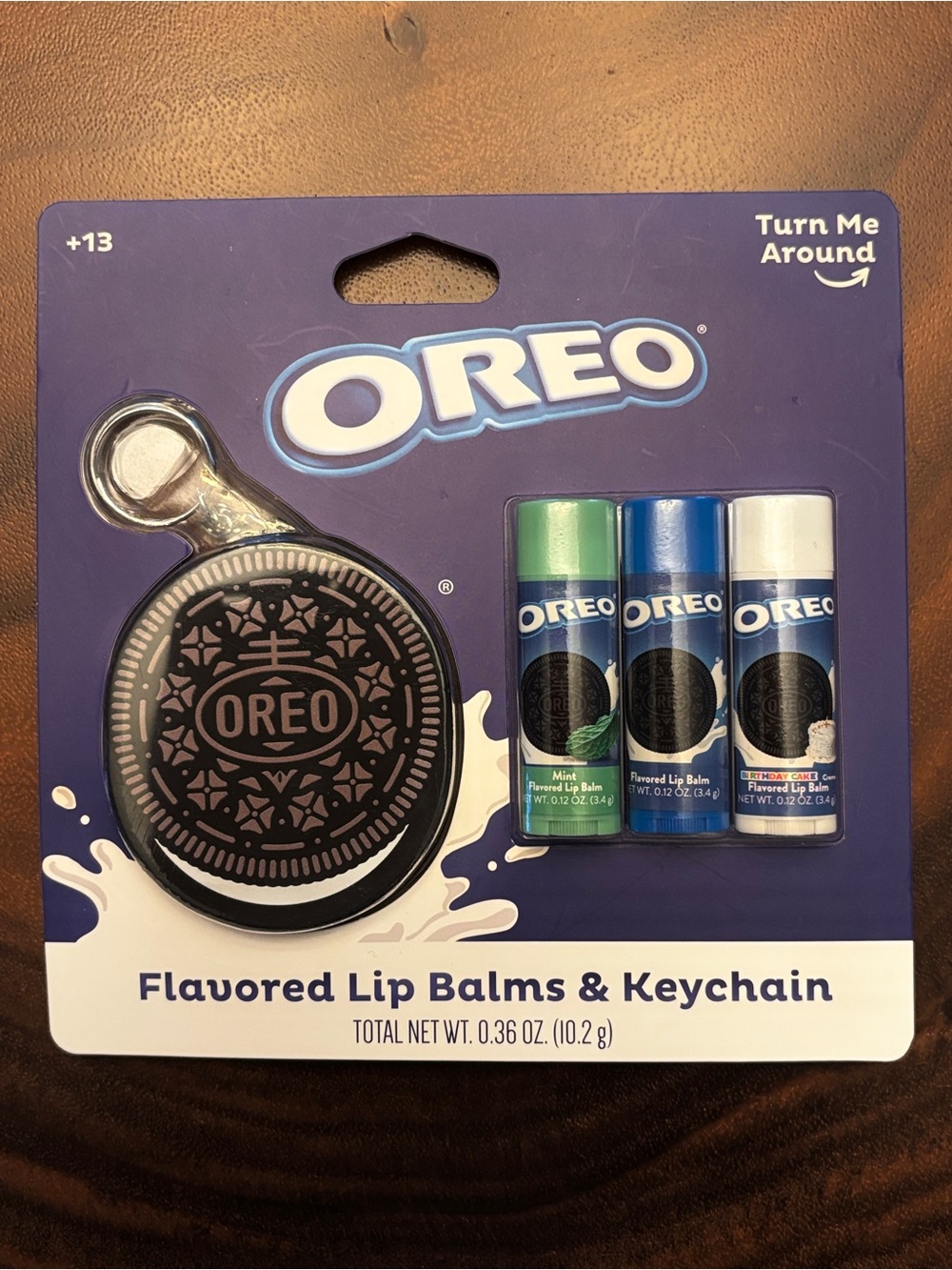 OREO Cookie Keychain / Bag Charm & 3 Oreo Flavored Lip Balms NWT Limited Edition